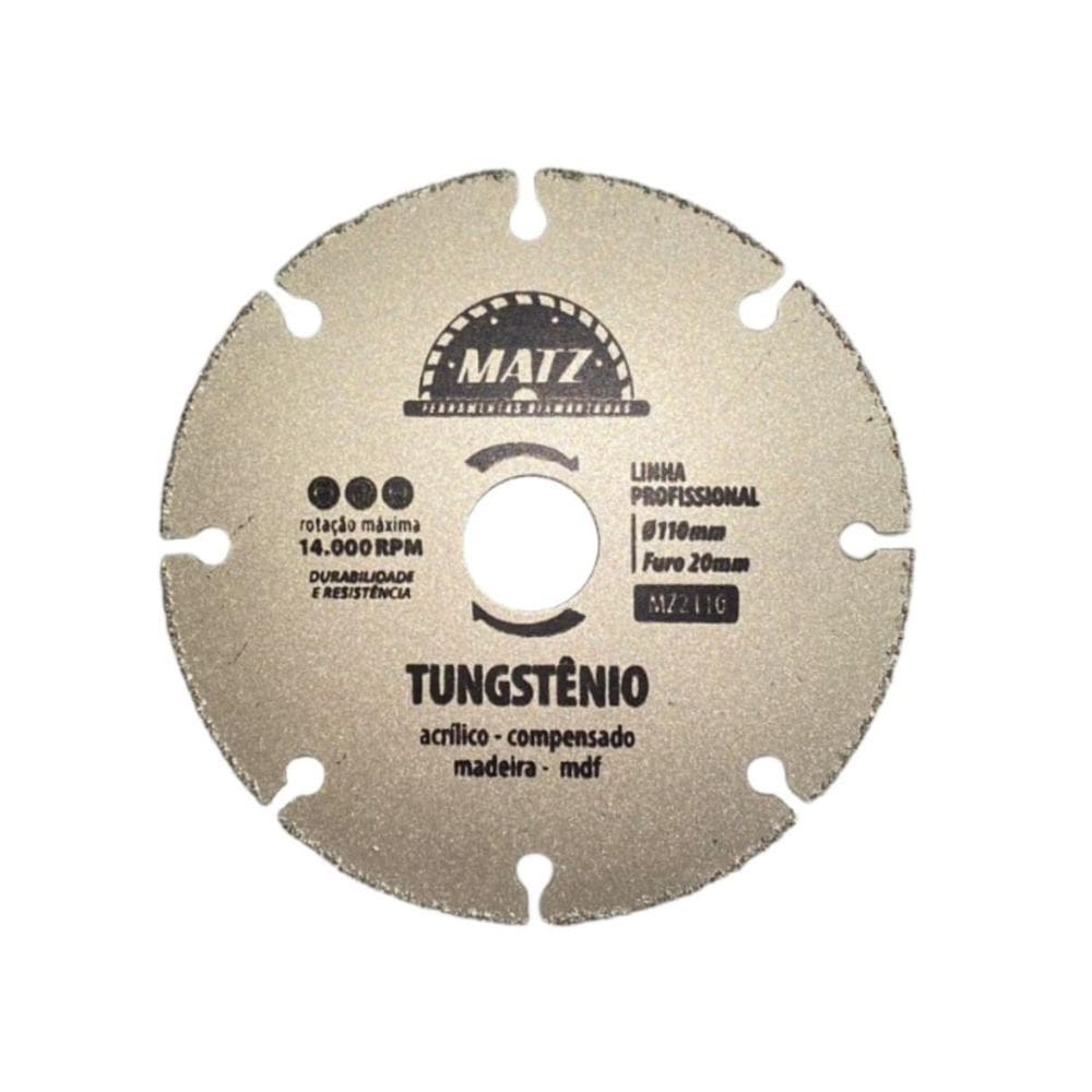 Disco Segmentado Tungstênio Para Madeira 110Mm X 20Mm Matz