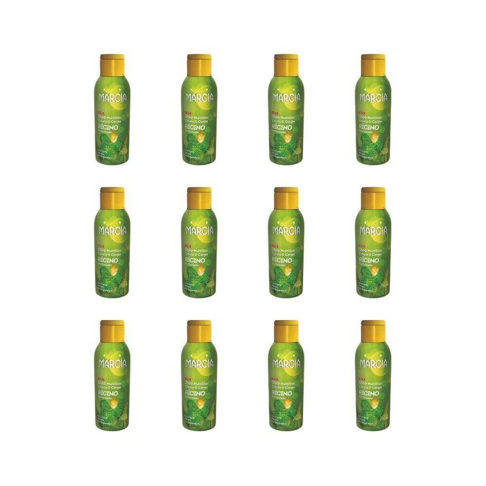 Oleo Cabelo E Corpo Marcia 90Ml Ricino-Kit C/12Un