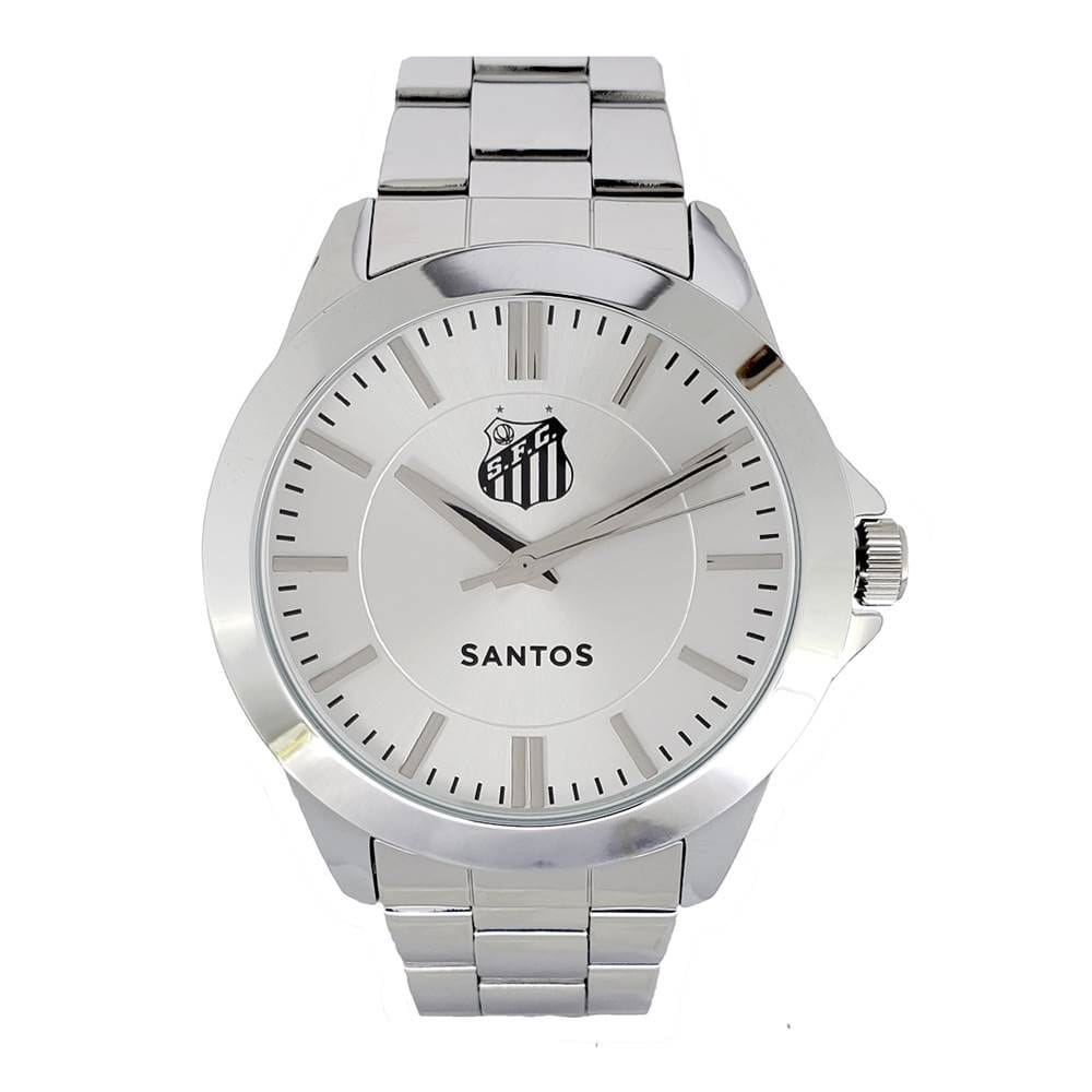 Relógio Santos FC Masculino Ref: San-004-1 Futebol Peixe