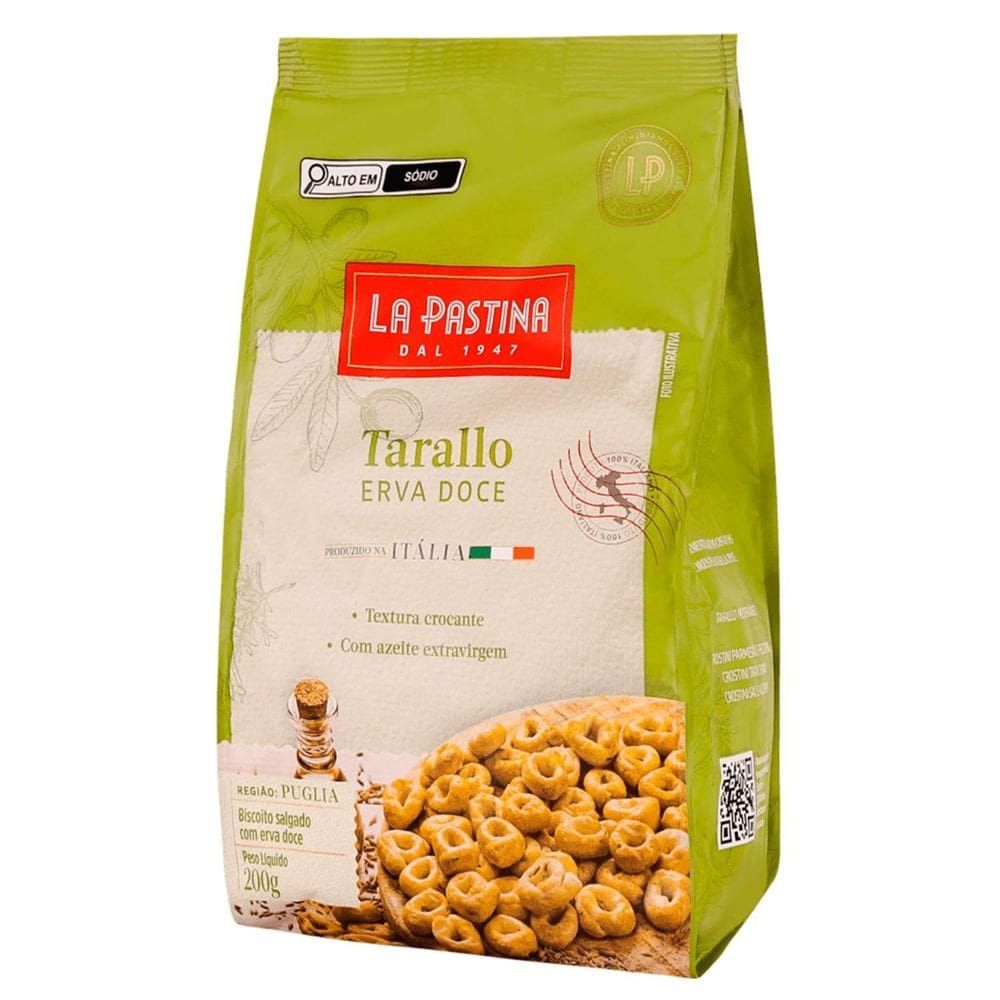 Biscoito Tarallo Erva-Doce La Pastina 200G Italia