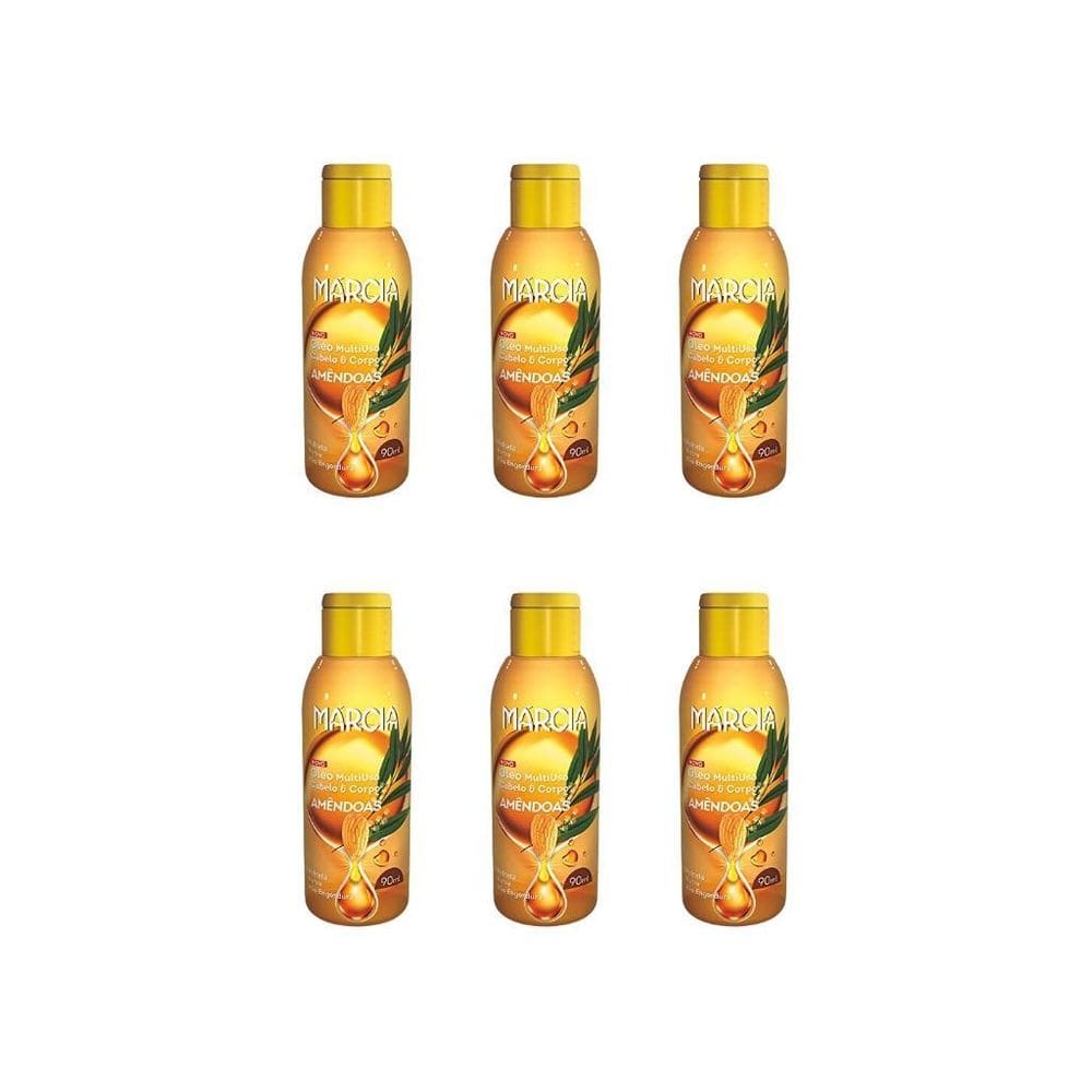 Oleo Cabelo E Corpo Marcia 90Ml Amendoas-Kit C/6Un