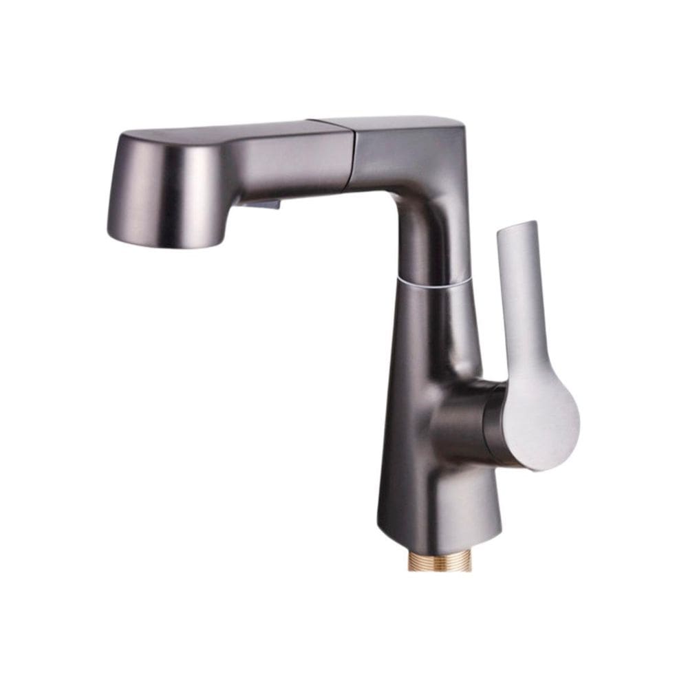 Torneira Monocomando Lavatório Extensível Com Ducha Escovada