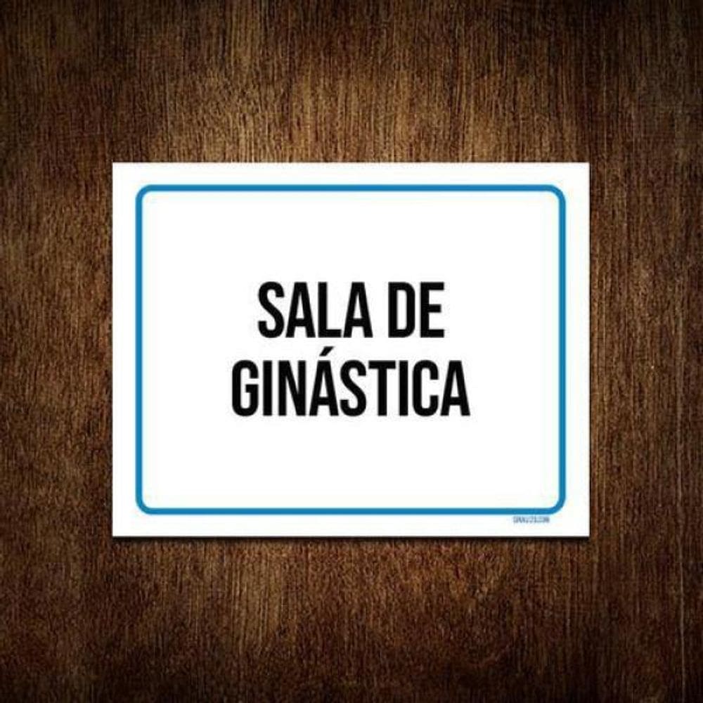 Kit 3 Placas Ambiente Sinalização Setor Sala De Ginástica