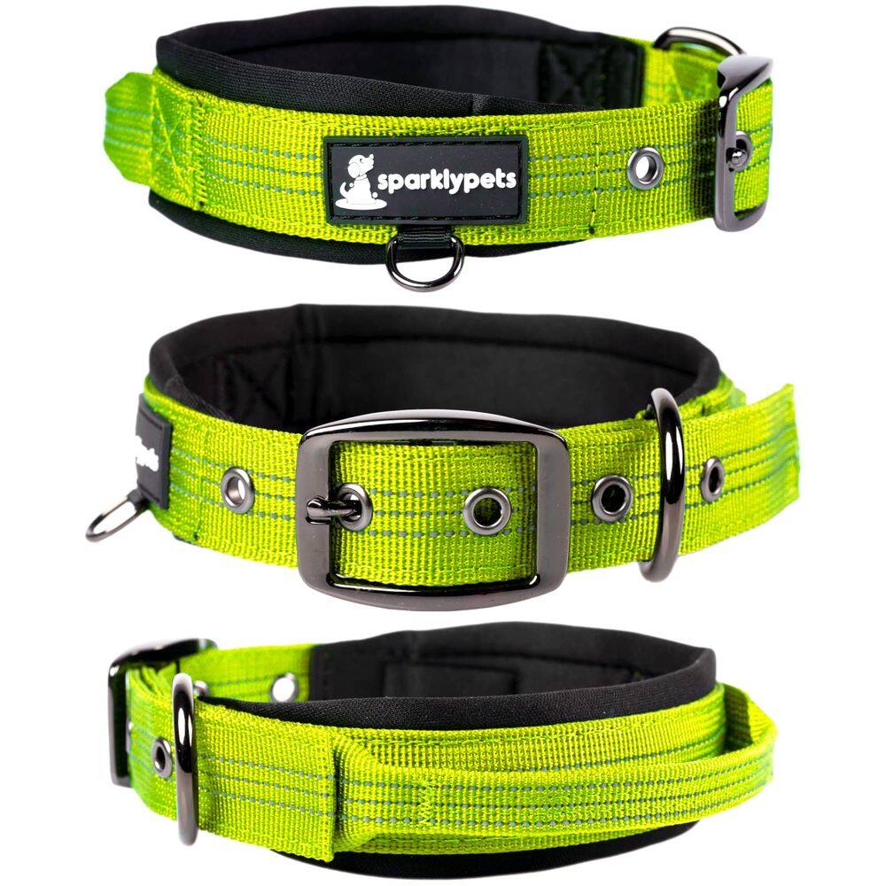 Coleira para cães SparklyPets Heavy Duty com alça para médio/grande