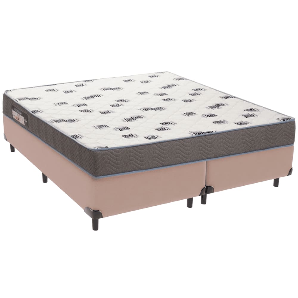 Cama Box e Colchão Light Espuma D33 Queen Ortobom