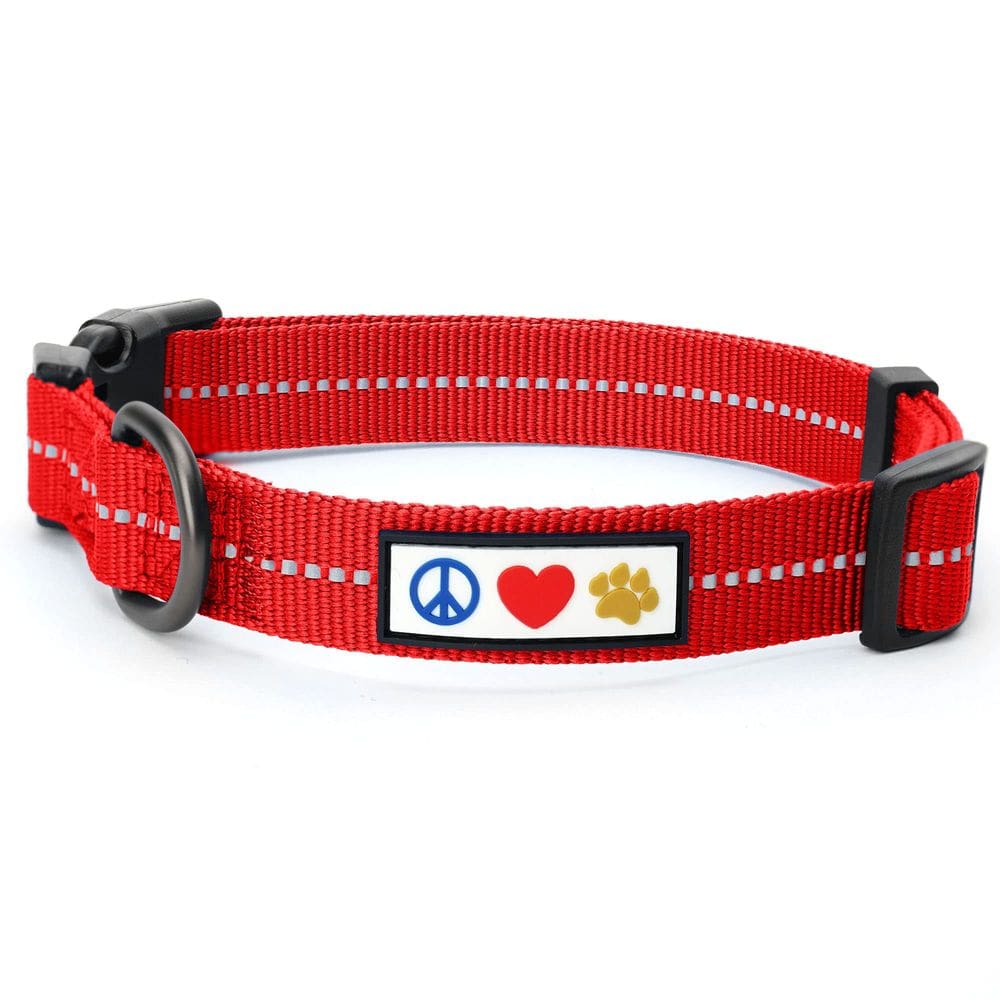 Coleira para cães Pawtitas Recycled Reflective Extra Small Red Chil