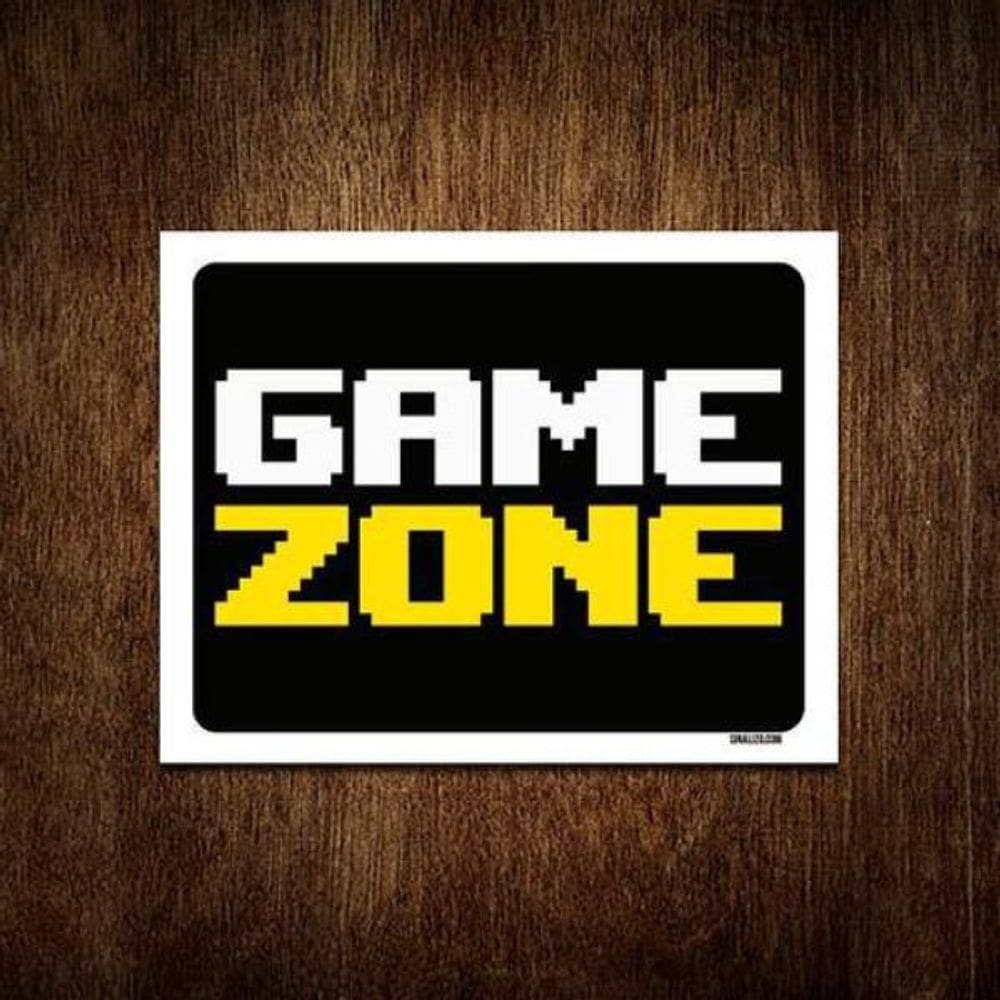 Kit 3 Placas Decorativa - Game Zone