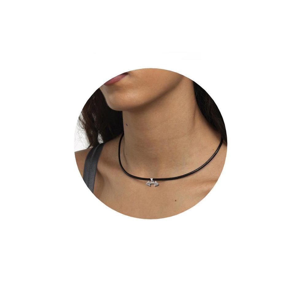 Colar Couro Preto Sintético Fitness Estilo Moda Modelo