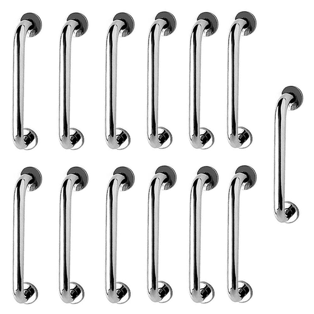 Alça de Apoio 30cm Barra Inox Kit 13 Unidades Idoso Banheiro Box Deficiente Acessibilidade Cadeirante Segurança Suporte Corrimao