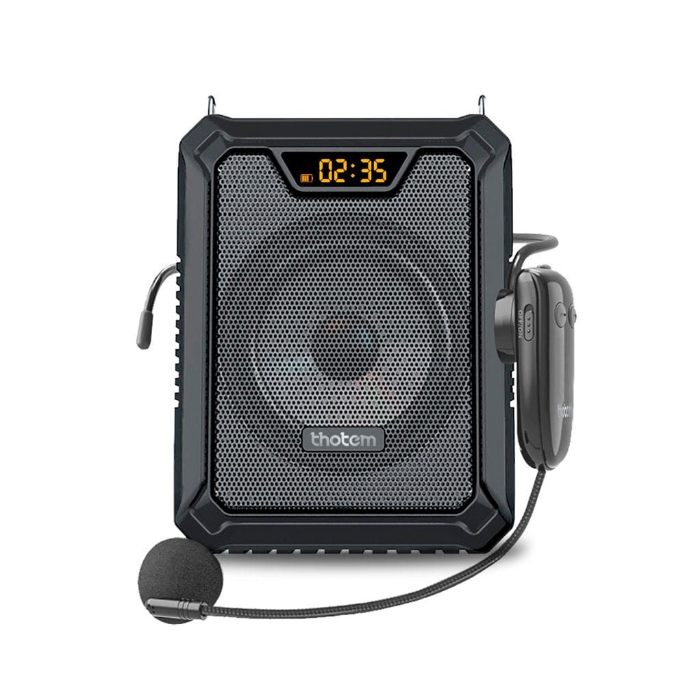 Amplificador Portátil de Voz THOTEM A20, 25W de potência e acompanhado de 2 Microfones – O Kit do Professor