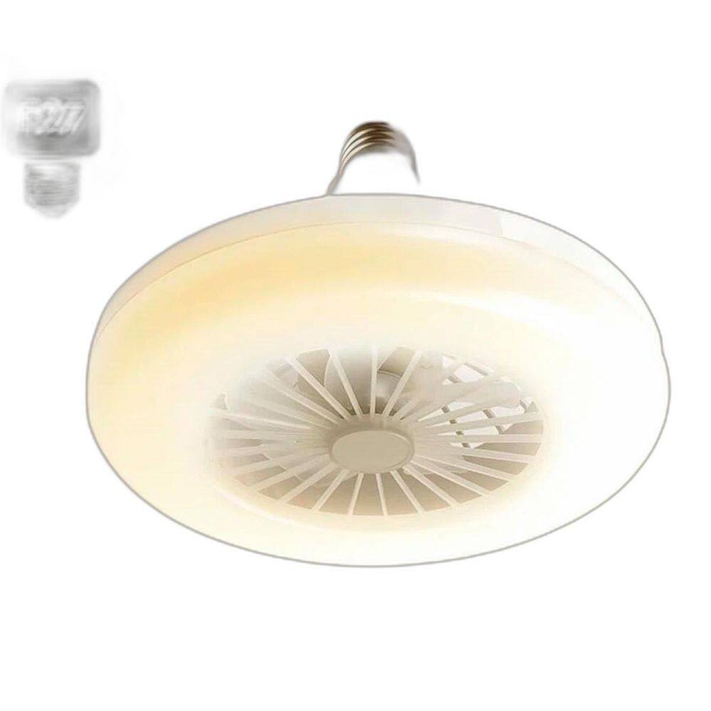 Luminária De Teto Led Com Ventilador E Controle E27