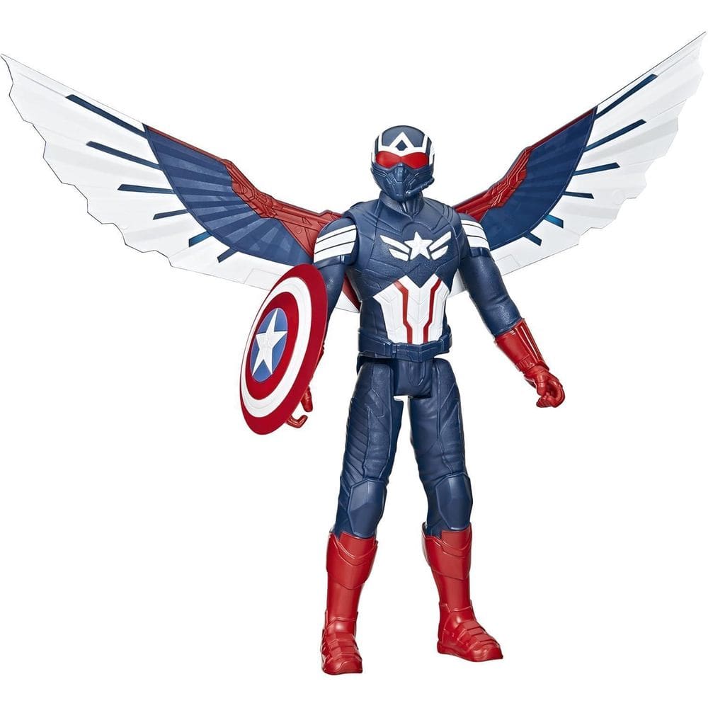 Boneco Marvel Capitão América Sam Wilson Com Asas - Hasbro