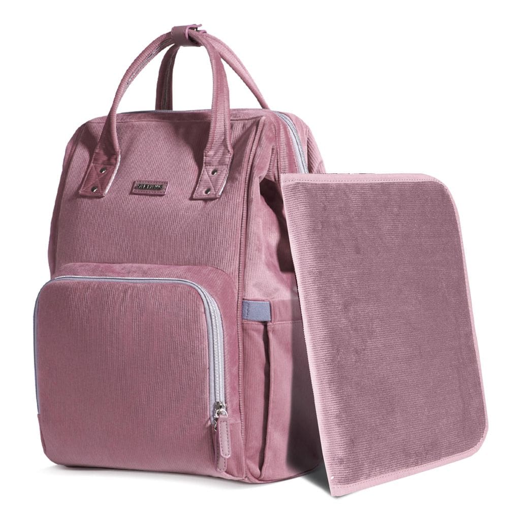 Mochila para fraldas SUNVENO Velvet Stitching Large Rose