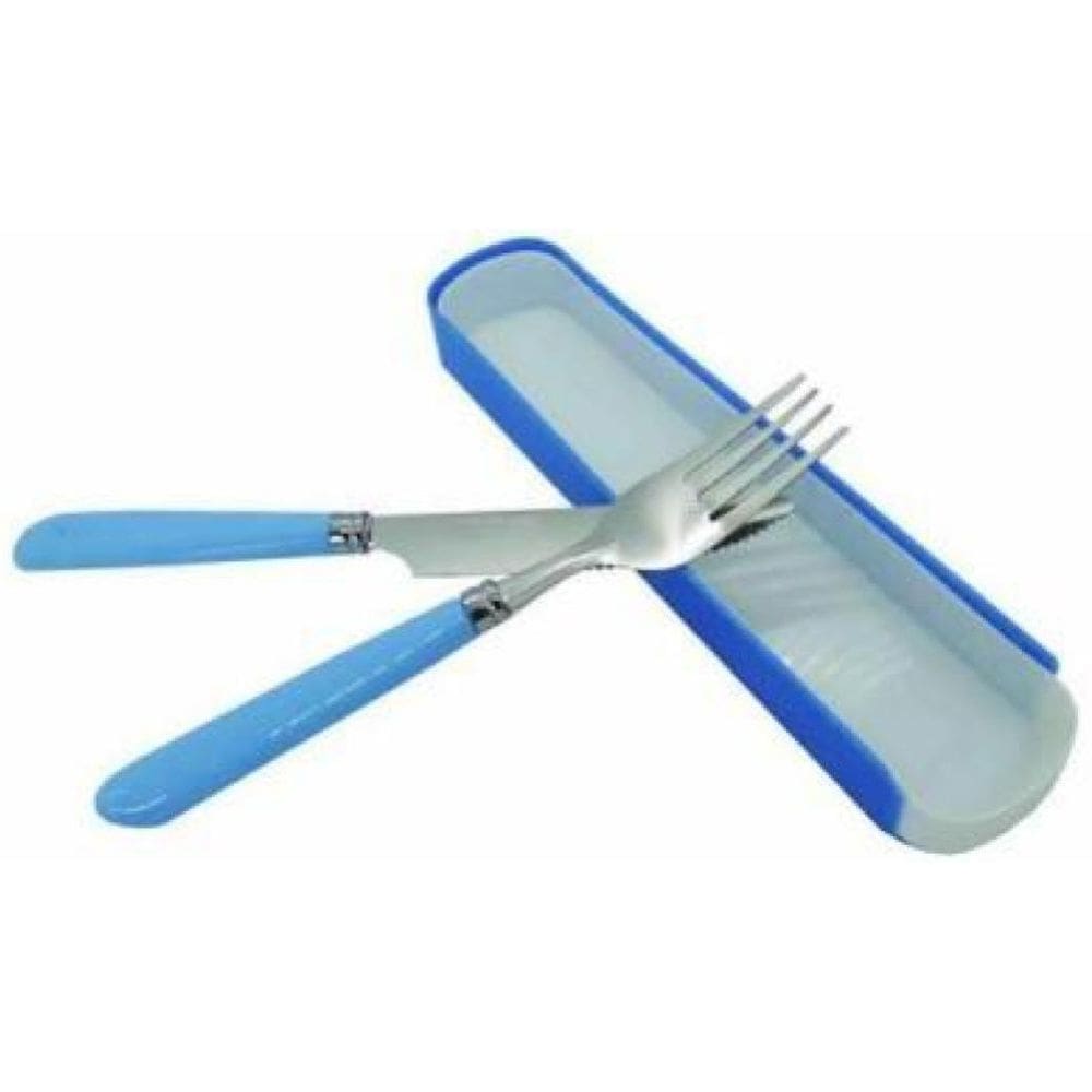 Conjunto Talher Garfo Faca Estojo Portatil Marmita Toprio