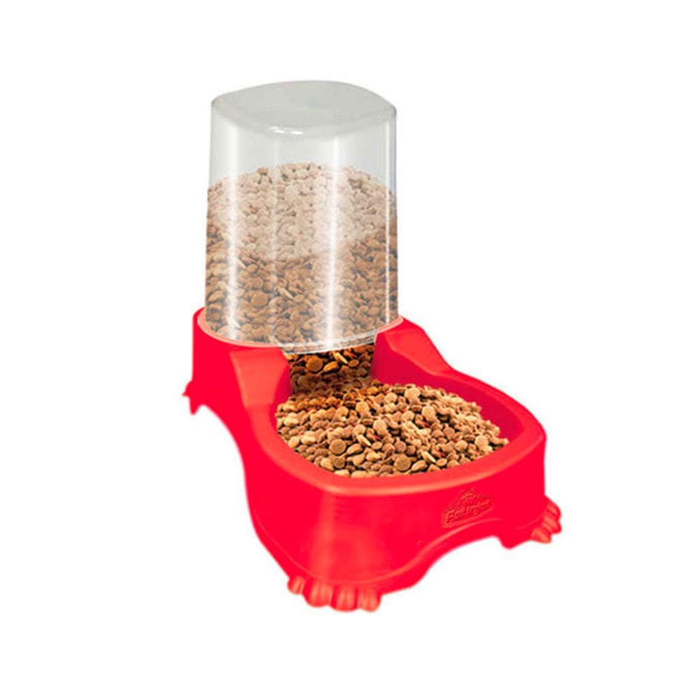 Bebedouro Automático Com Comedouro Pet Injet 1L Vermelho