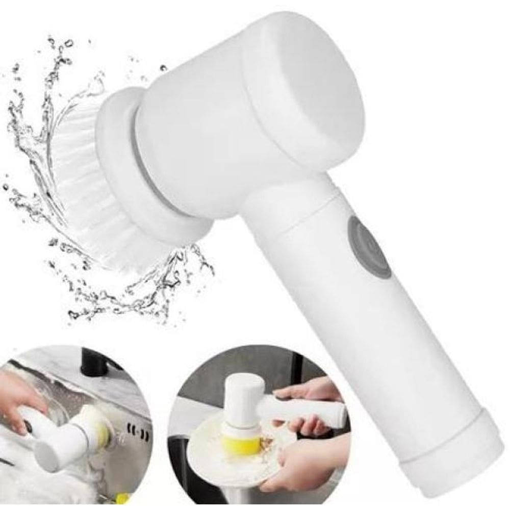 Escova Elétrica 5 em 1 Recarregável - Branco