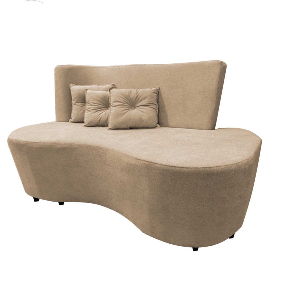 Sofa Curvo Feijão Organico Aliance Capuccino