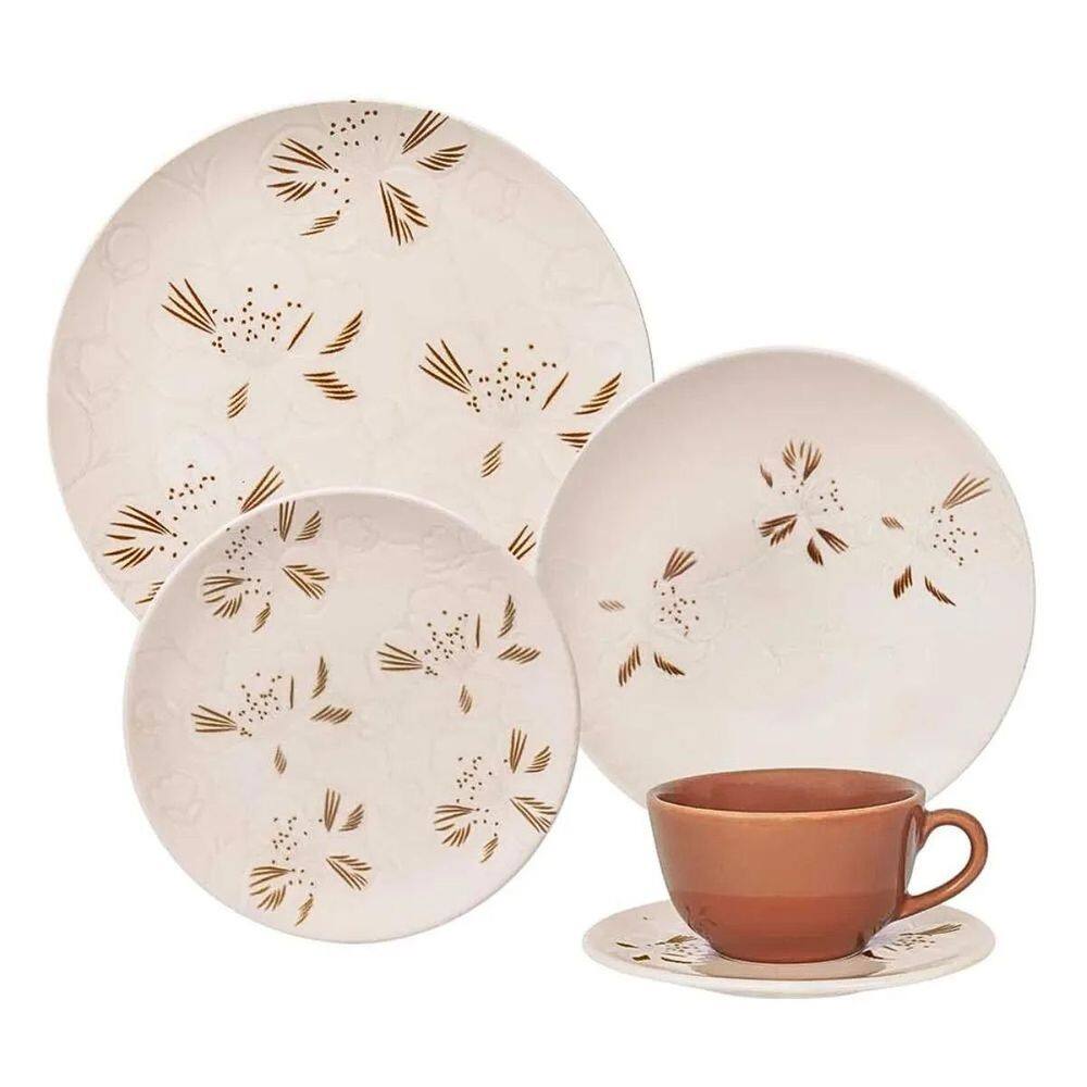 Aparelho De Jantar/Chá 20Pçs Orquidea Aw20-7B54 Oxford