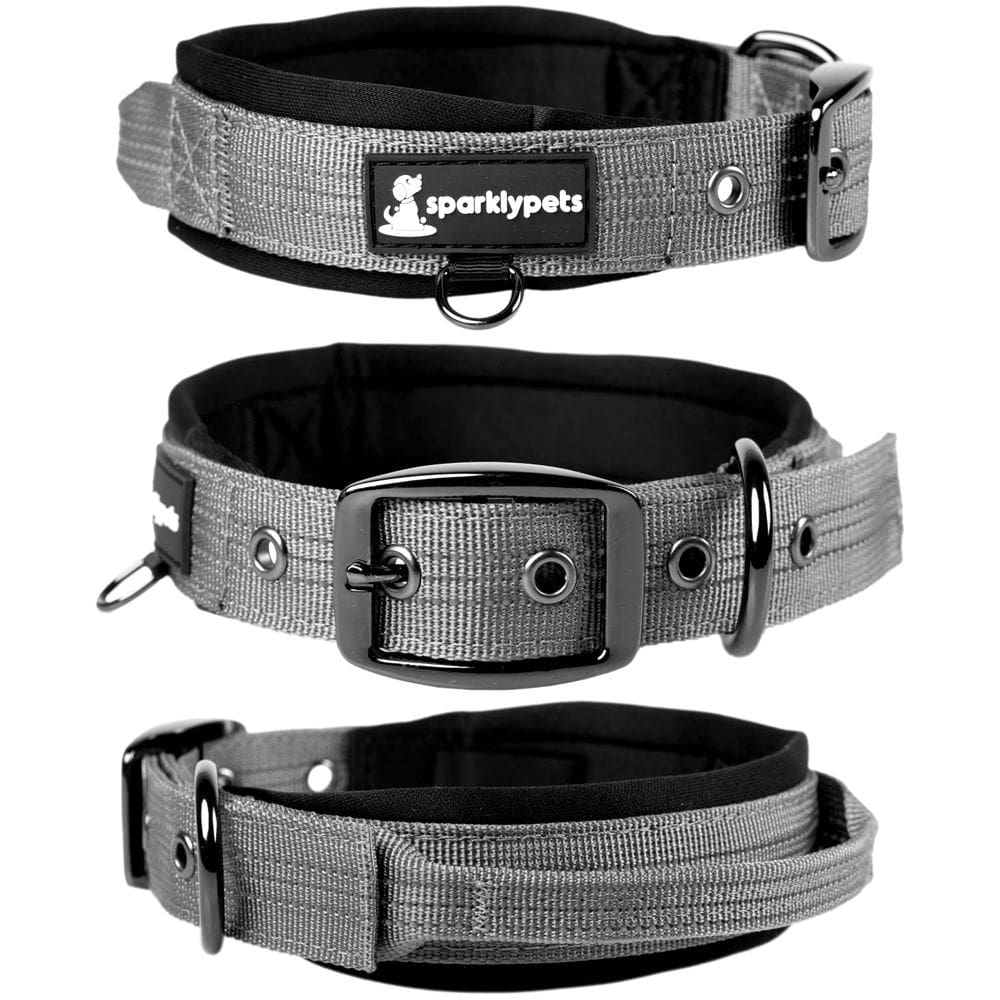 Coleira para cães SparklyPets Heavy Duty com alça para médio/grande