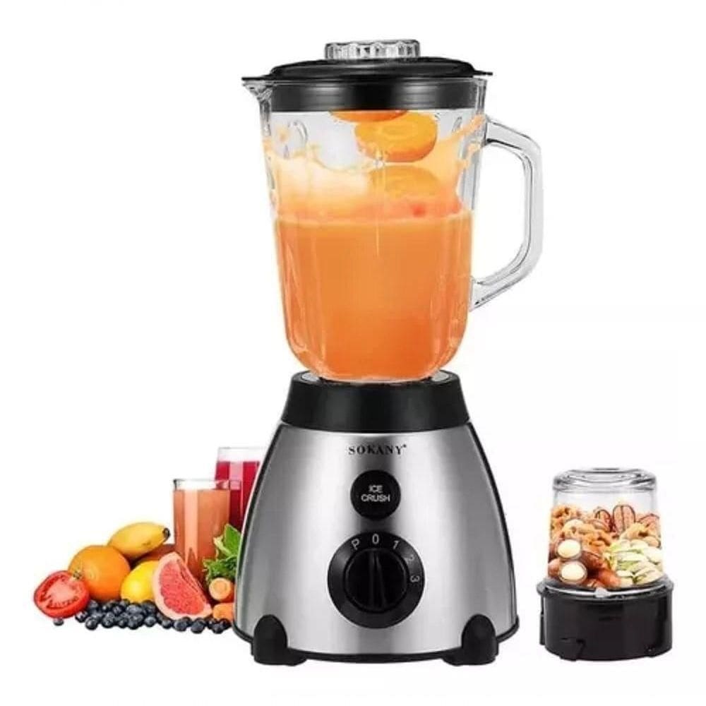 Liquidificador Triturador De Alimentos 2 Em 1 Jarra De Vidro 110V