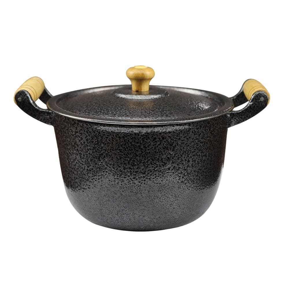 Caldeirão Alumínio Preto/Vermelho 16cm 1,7L Com Tampa