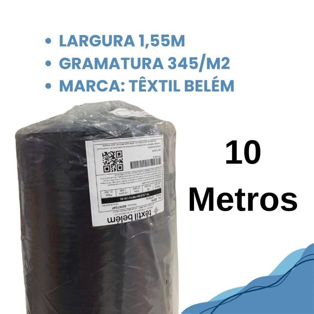 10 Metro Lona Preta Grossa 1,55Largura 345Gr/M2 Textil Belem