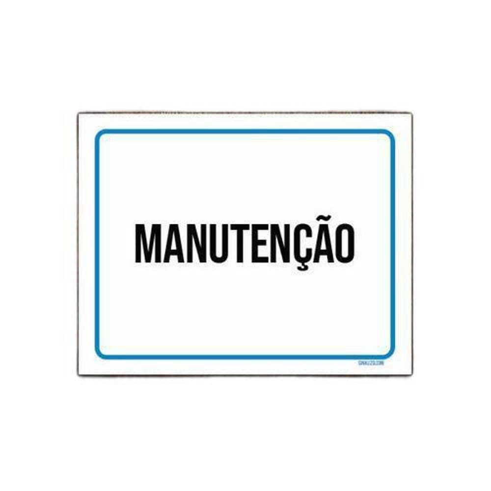 Kit 3 Placas Ambiente Sinalização Setor Manutenção