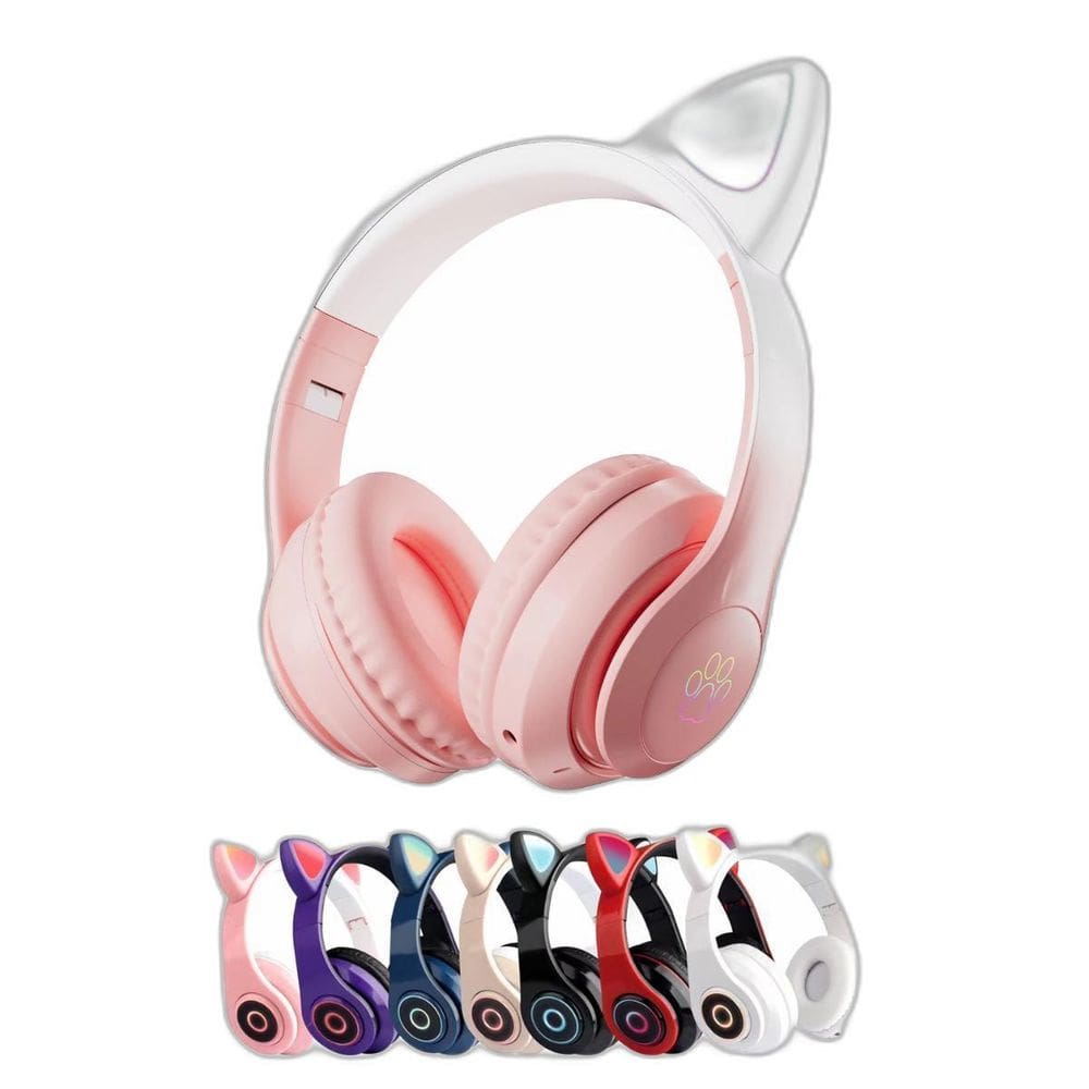 Fone Gatinho Led Bluetooth Sem Fio Para Crianças