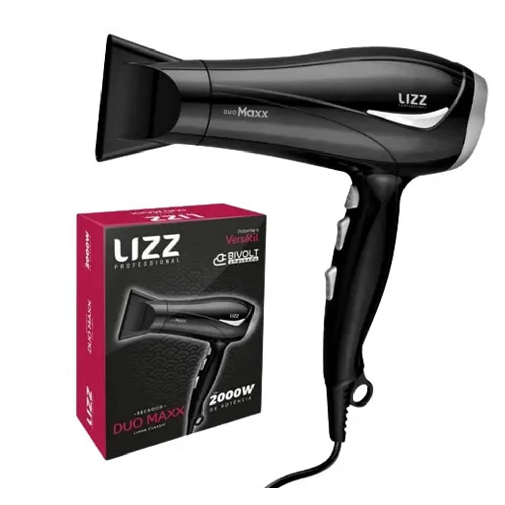 Secador Lizz Professional Duo Maxx 2000W Bivolt Preto