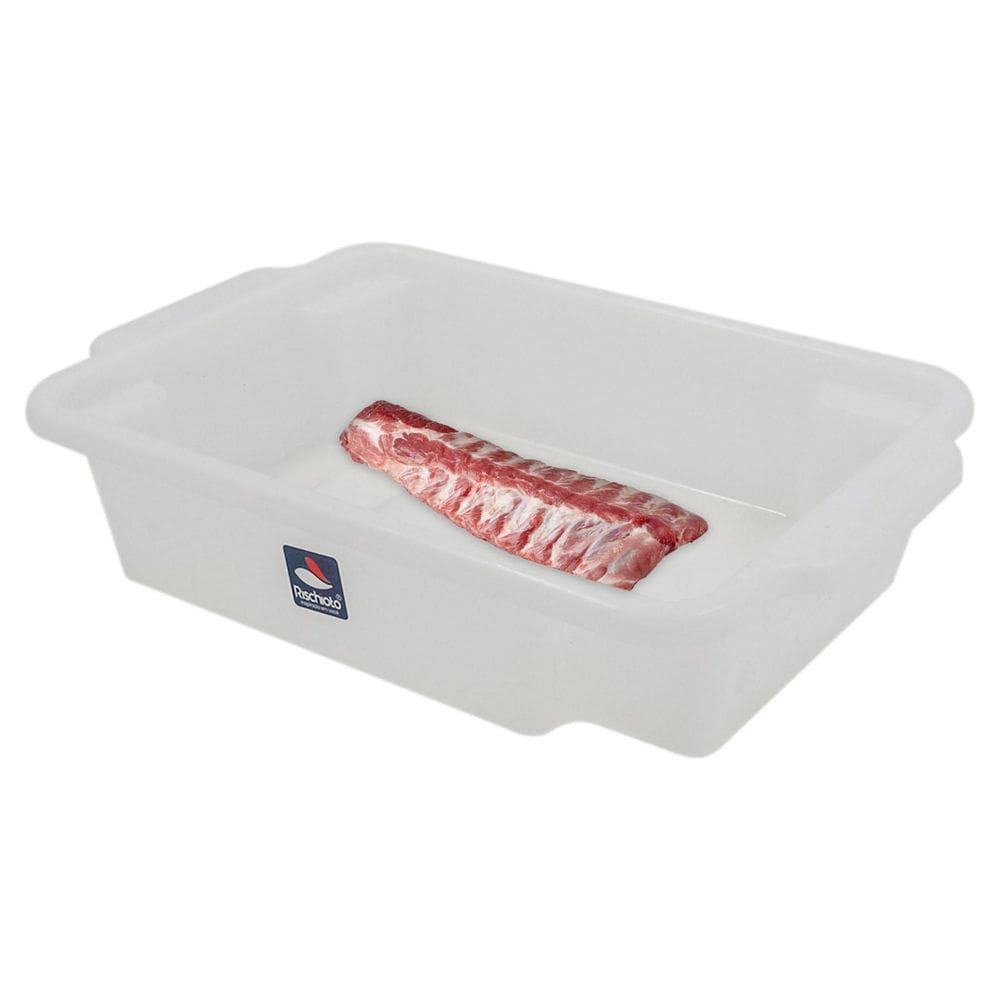 Bandeja Plástica Açougue Multiuso Carnes Aves Peixes Branca