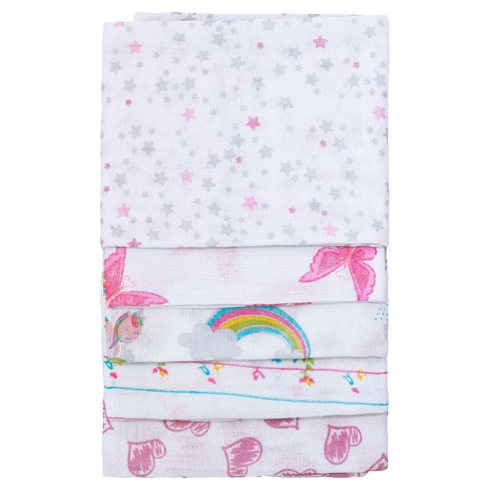 Kit 10 Pano Boca Fraldinha Est. 35X35Cm Comum - Feminino