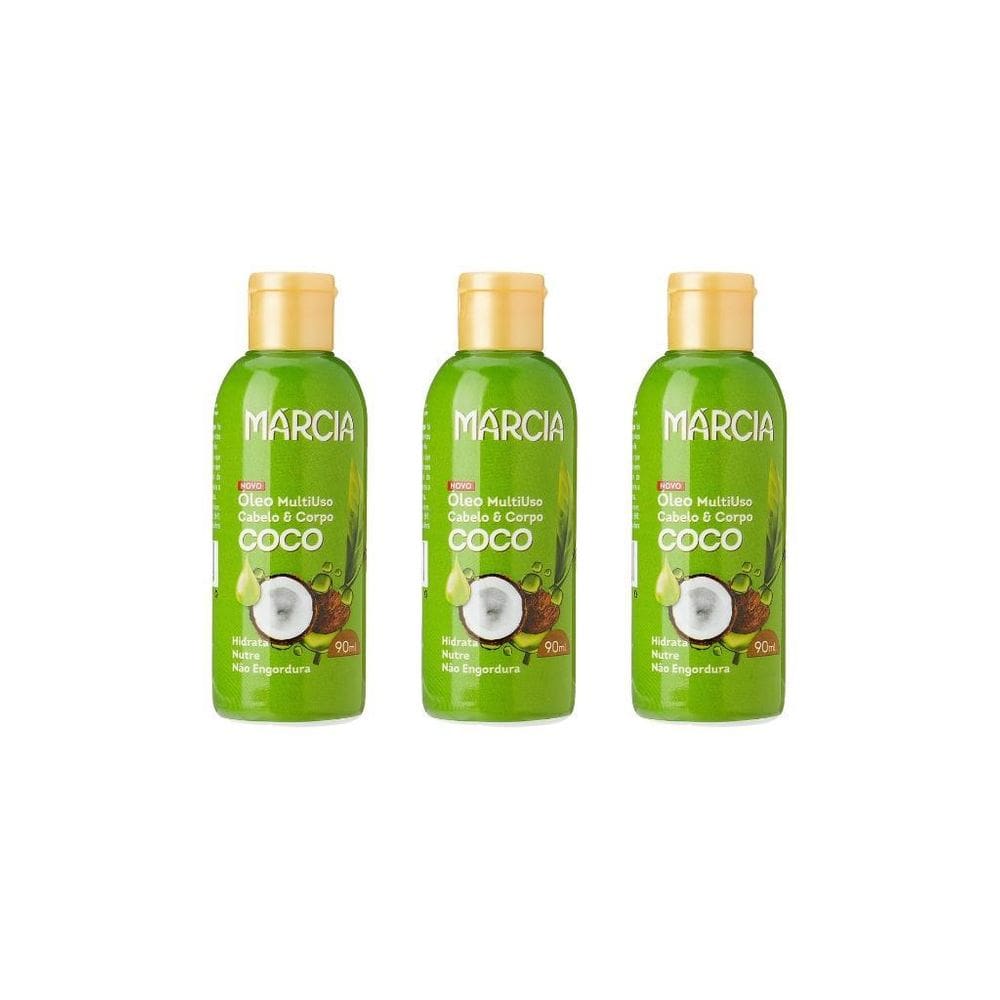 Oleo Cabelo E Corpo Marcia 90Ml Coco-Kit C/3Un