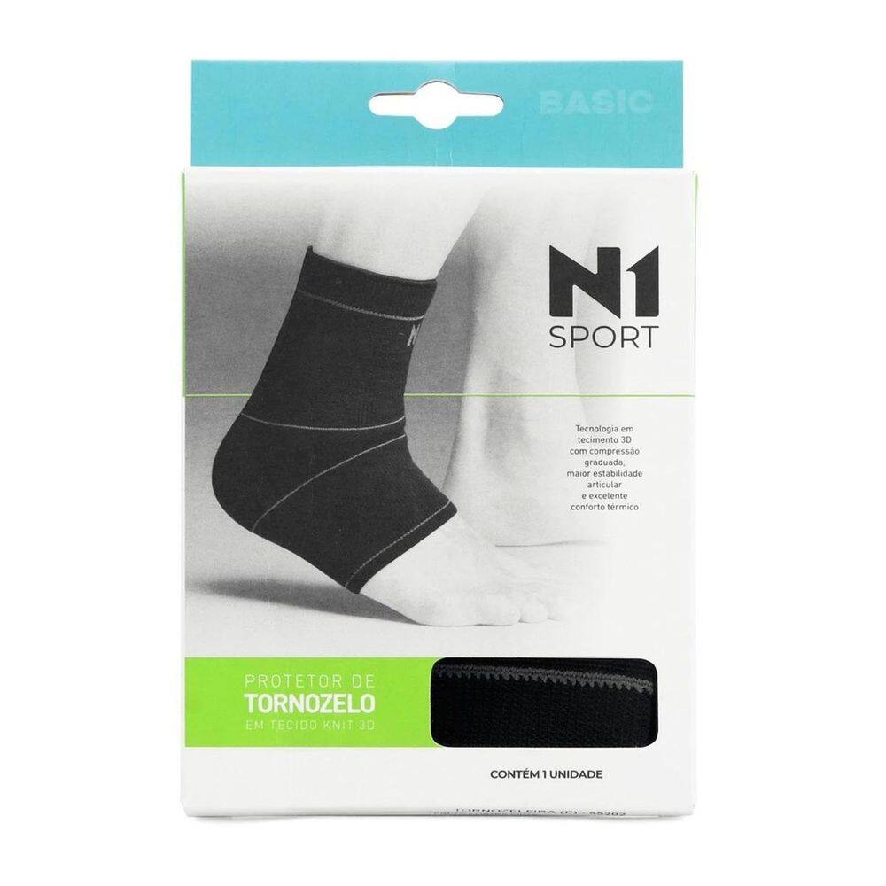 Tornozeleira Cor Preta Tamanho G N1 Sport