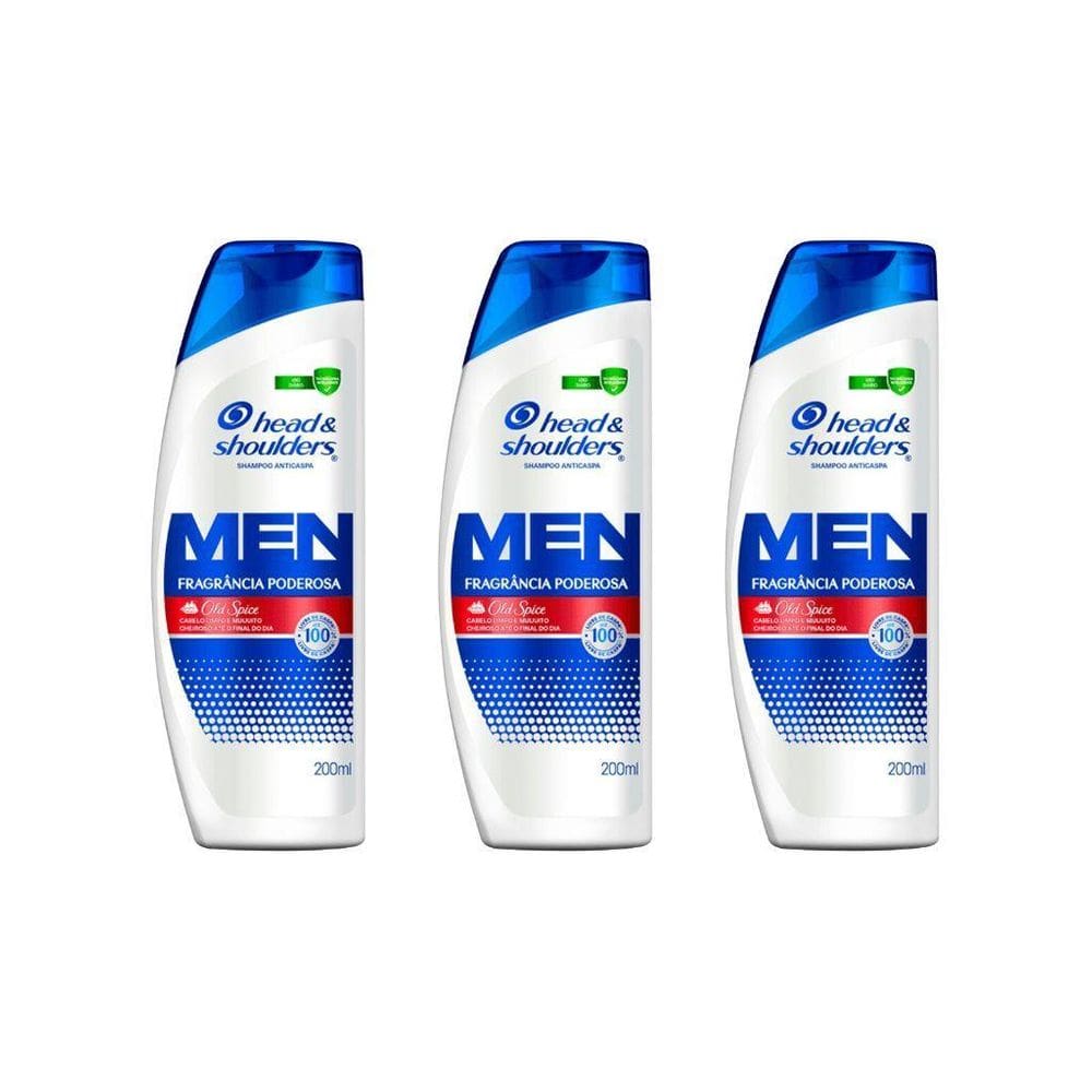 Shampoo Head & Shoulders 200Ml Old Spice-Kit C/3Un