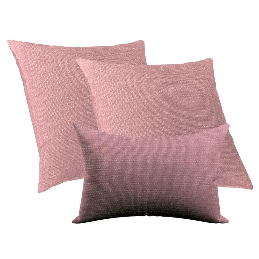 Kit 2 Capa Almofada 50X50Cm E 1 Capa 30X50Cm Santorini Rose