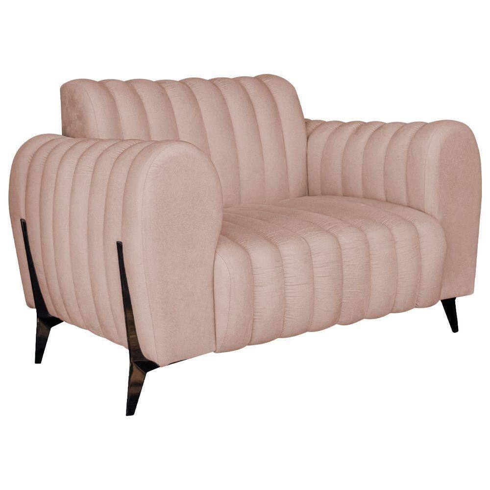Poltrona Decorativa Zurique Suede Rosê