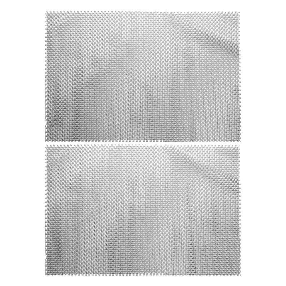 Jogo 2 Lugar Americano Retangular Mesa Pvc Antiderrapante Cinza 45x30cm Lyor