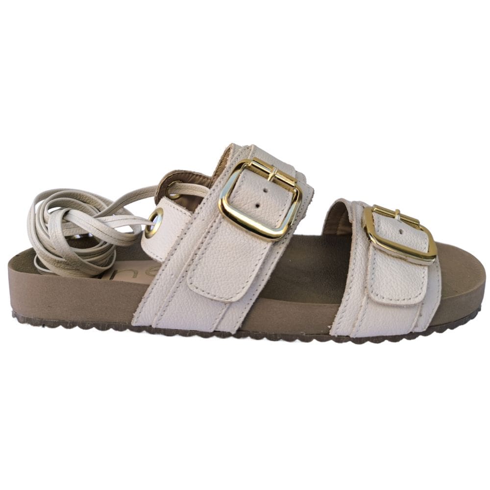 Papete Sandalia Gladiadora Salto Baixo Confort com Fivela