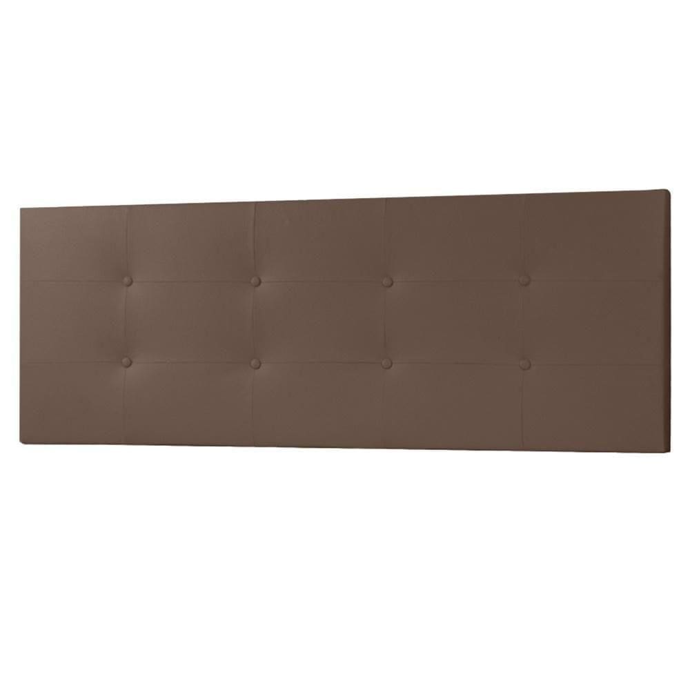 Cabeceira Painel Casal 1,40m Berlim Material Sintético Marrom Sky Mobile