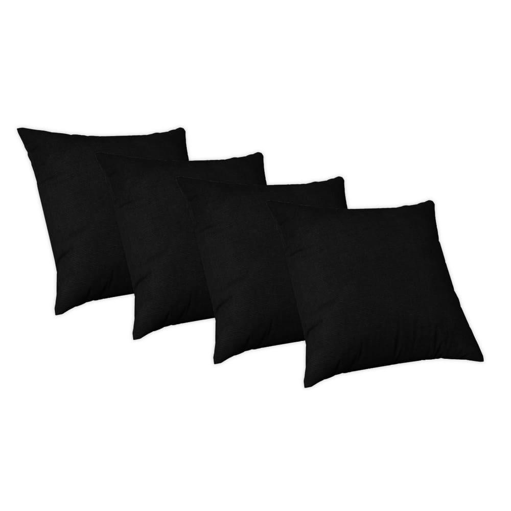 Kit 4 Capas De Almofada 50x50cm Decorativa Glamour Preto