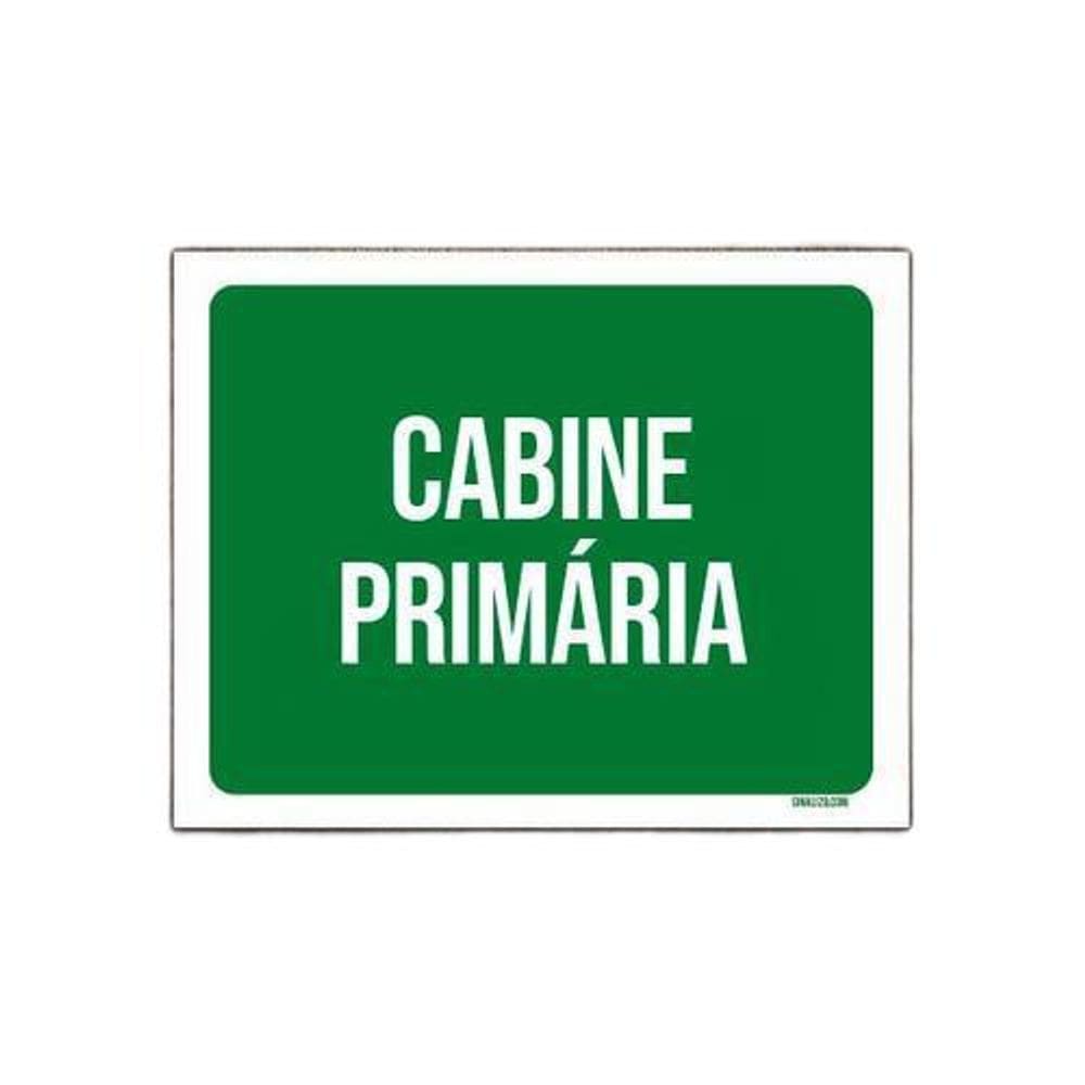 Kit 10 Placas Sinalização Ambiente Cabine Primária