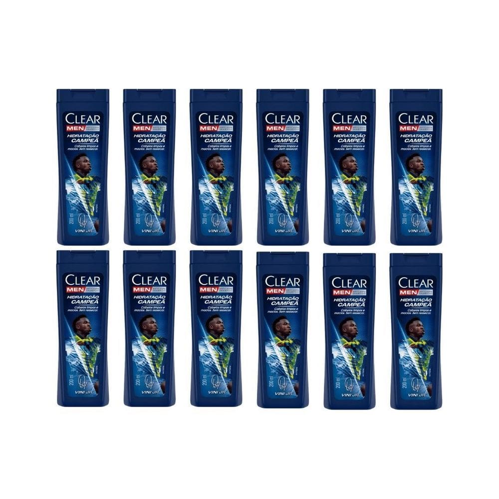 Shampoo Clear 200Ml Men Hidrat Campea - Kit C/12Un
