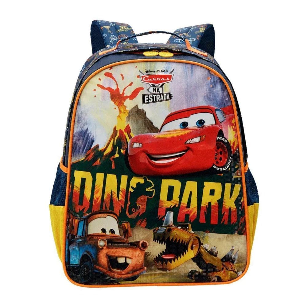 Mochila De Costa Escolar Carros Dino Park Marinho Xeryus