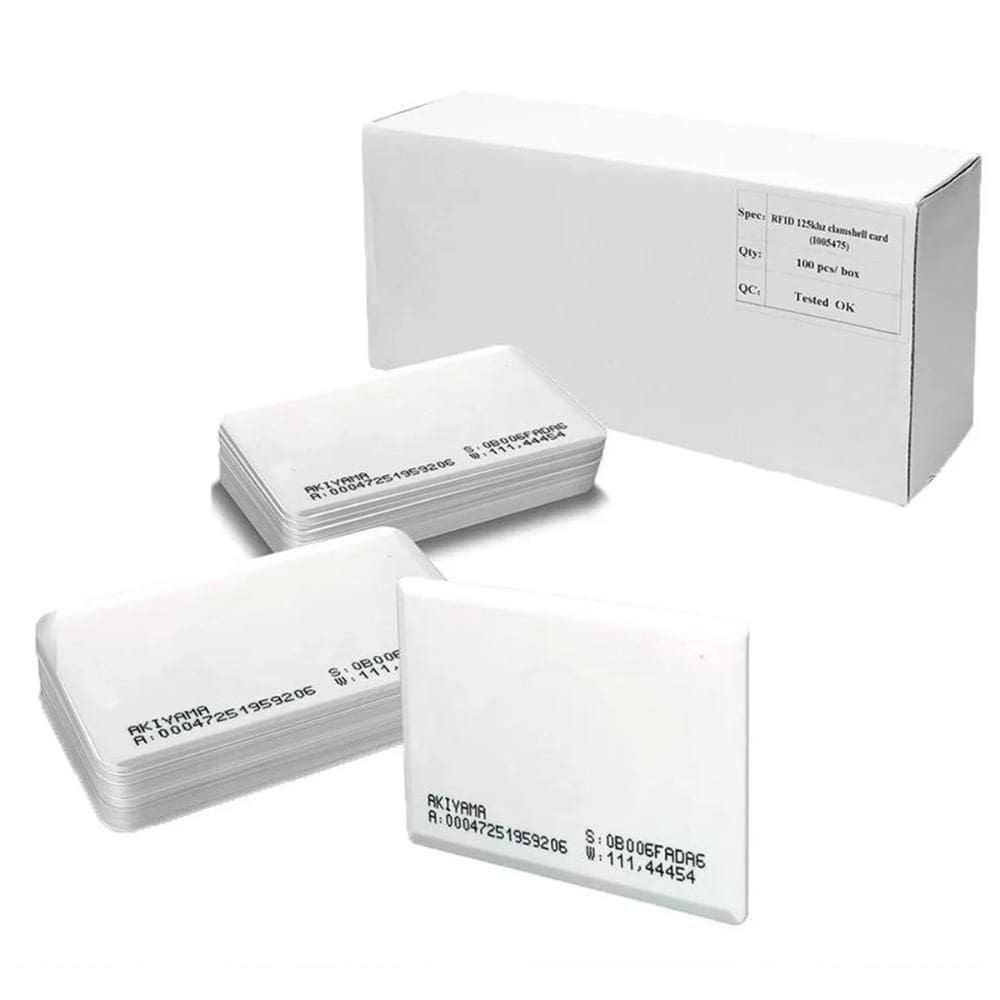 Cartão Cracha Proximidade Rfid 125 Khz - Lote 60 Peças - Pvc