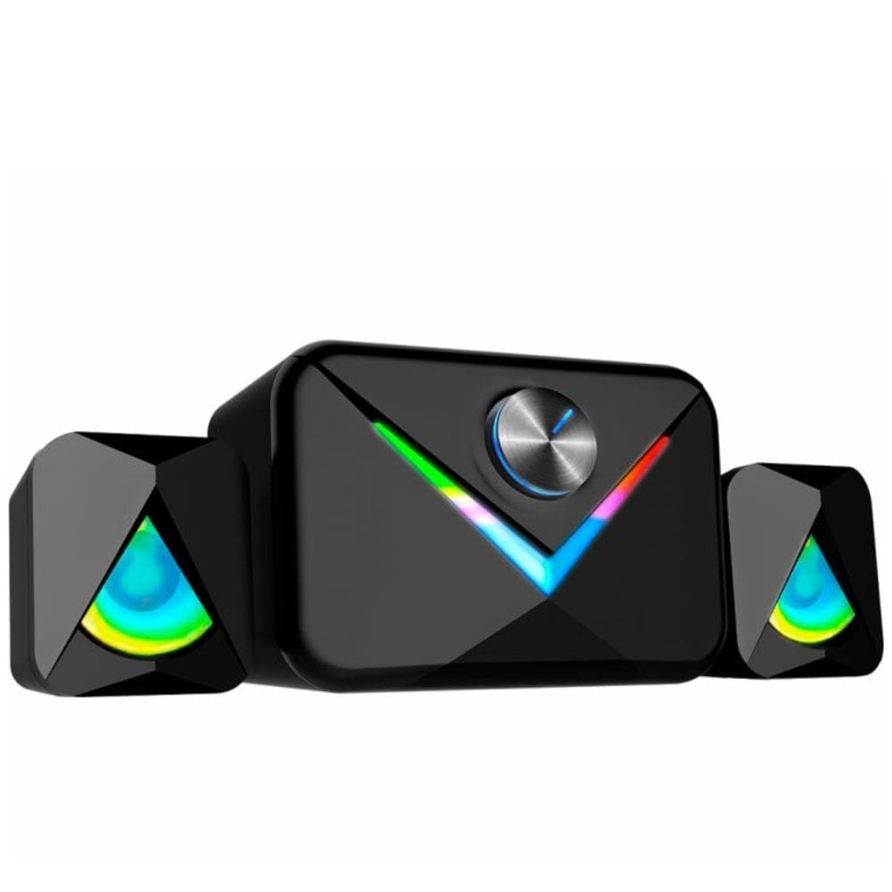 Subwoofer Gamer K-mex Stereo SS8012 11W RMS, Canais 2.1, LED de 7 Cores, Preto - SS8012U0001C81X