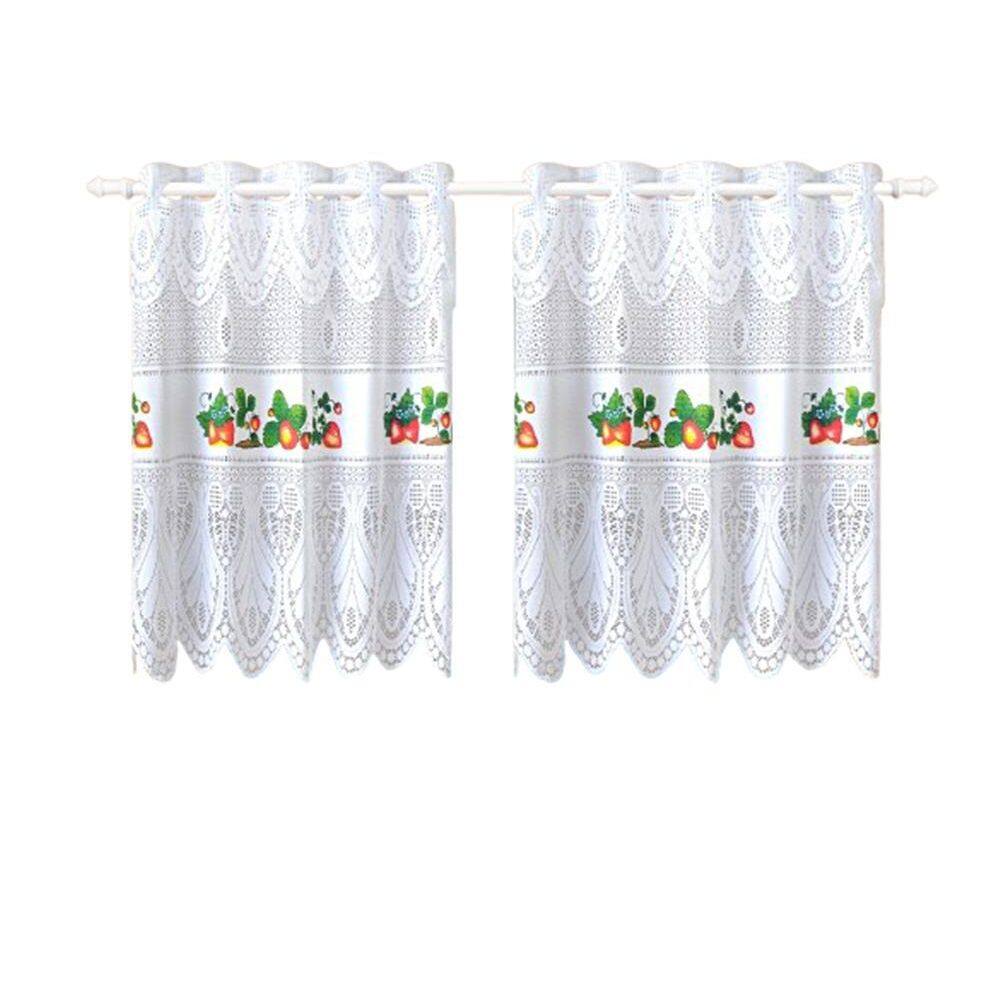 Cortina Pia Vitro Stilo Renda Cozinha 1,60X0,80 Alt