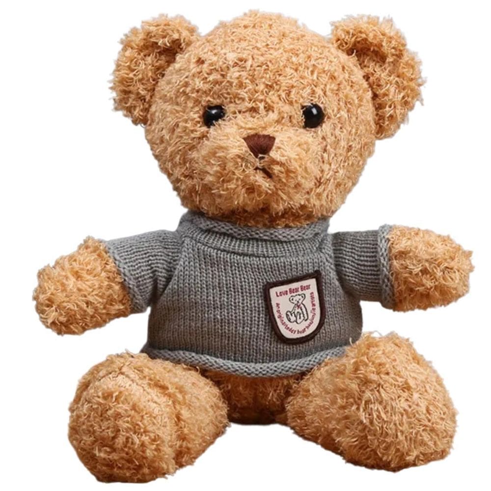 Brinquedo Ursinho Pelúcia Infantil Roupinha De Lã Castela