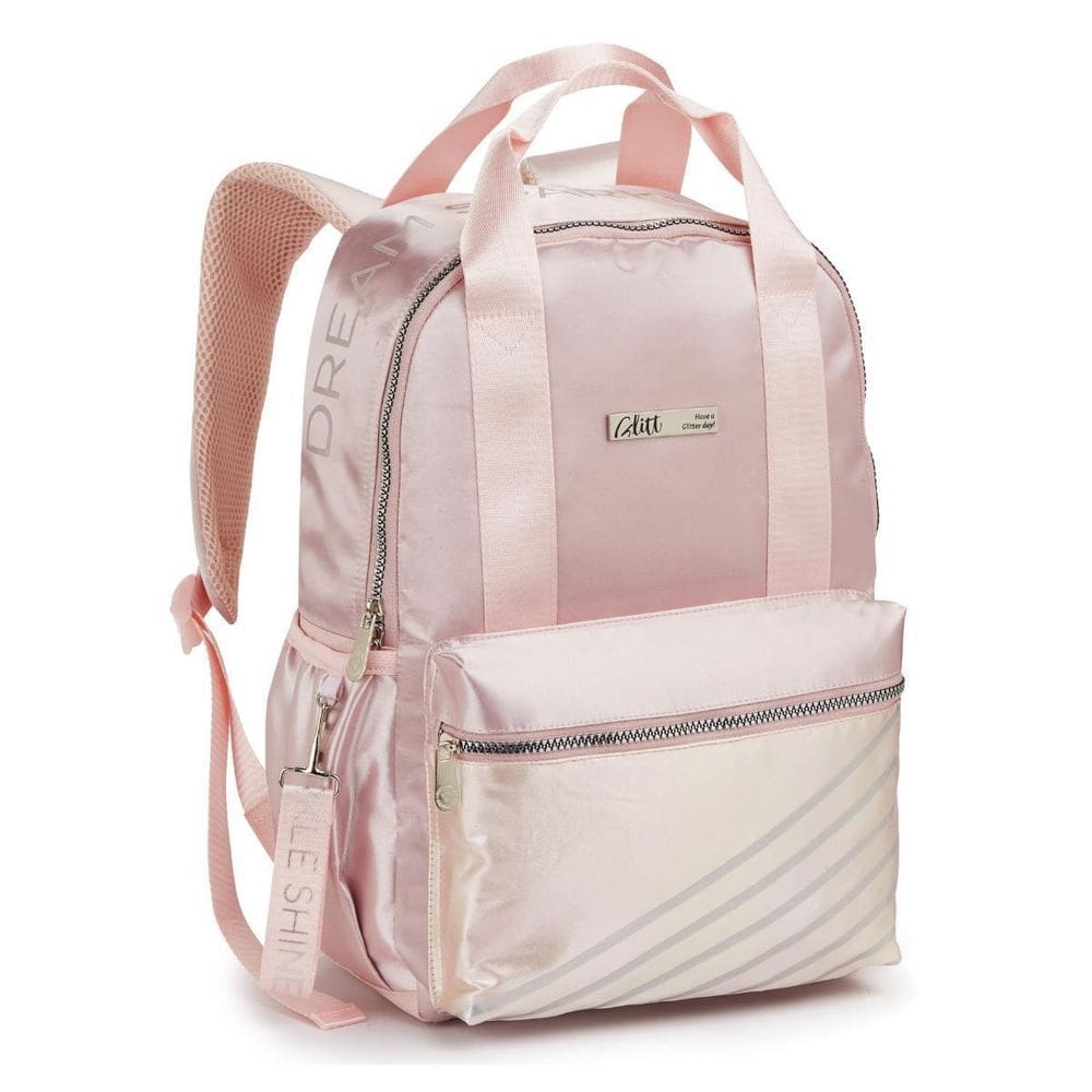 Mochila De Costas 16 Metalizada Feminina Escolar Passeio