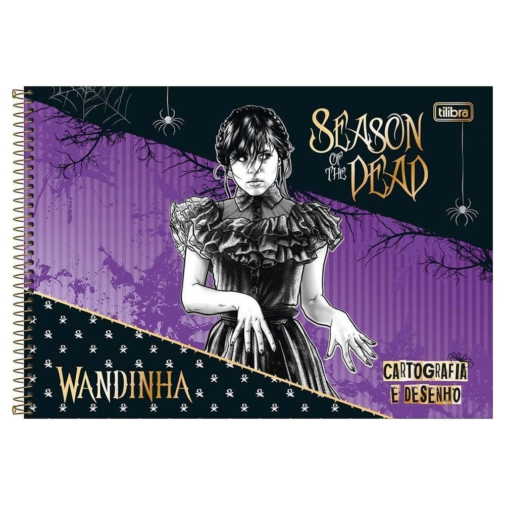 Caderno Cartográfia 80Fl Wandinha Season Of The Dead Tilibra