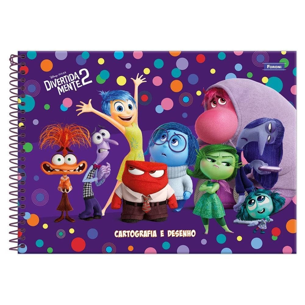 Caderno Cartografia 80Fls Esp Divertidamente 2 Roxo Foroni